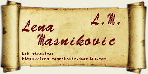 Lena Masniković vizit kartica
